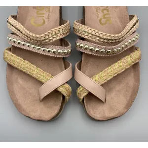 Circus Sam Edelman Oleander Shoes Size 7 Metallic Gold Pink Braided Sandals thumbnail 5