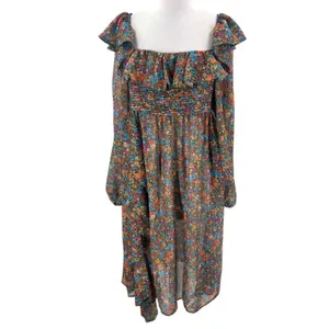 For Love & Lemons Brittany ruffle Midi balloon sleeve floral Dress Size‎ M thumbnail 5