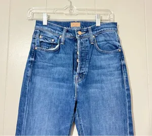 MOTHER The Tripper Ankle Fray Jeans in Nature Touch Base Blue Size 25 thumbnail 4