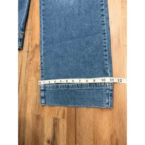 Lee High Rise Wide Leg Cuffed Jeans Women's Size 8‎ Long Light Wash Denim thumbnail 9