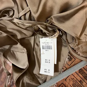 Abercrombie & Fitch Elegant Lace Trim Tan Slip Dress S thumbnail 10