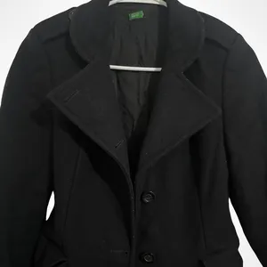 United Colors Of Benetton Men's Black Trench Coat thumbnail 2
