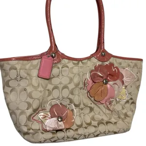 Coach Signature Floral Tote Bag Handbag Y2K thumbnail 1