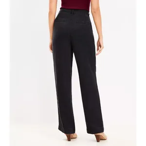 NWT Womens Size 28 28x32 Ann Taylor LOFT Washed Black High Rise Palazzo Jean NEW thumbnail 2