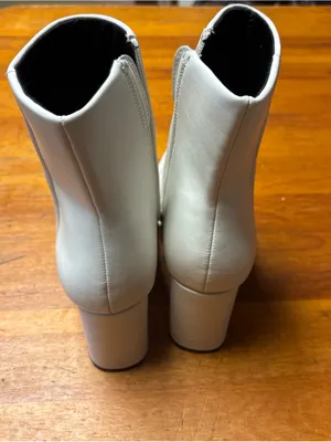 Altar'd State White Leather Ankle Boots thumbnail 3