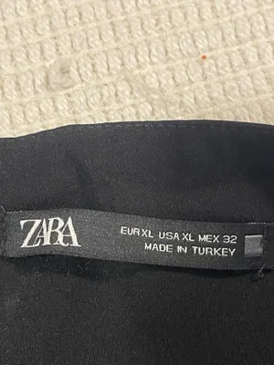 Zara Black Halter Too with Rhinestone Chains XL Going Out Top, Sparkle, Minimalist thumbnail 2