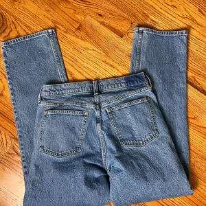 Abercrombie & Fitch Blue Straight Leg Mid Rise Jeans thumbnail 6