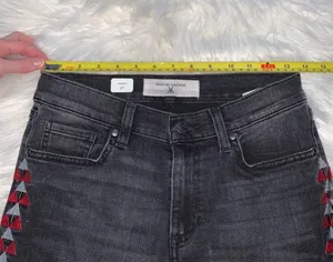 Vintage Embroidered Denim Skinny Jeans 27 thumbnail 5