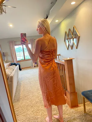 Amazon Burnt Orange Midi Dress thumbnail 4