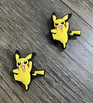 Pokemon Pikachu Japanese Anime Video Game Charm For Crocs Shoe Charms - 2 Pieces thumbnail 1