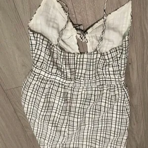 The Impeccable Pig Black & White Plaid Tie-Front Mini Dress thumbnail 3