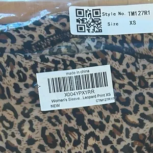 Leopard Print Halter Neck Cropped Slim-Fit Tank Top, XS thumbnail 2