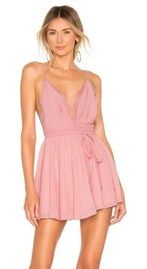 Michael Costello X Revolve Justin Mini Dress Women's Pink Size Medium thumbnail 1