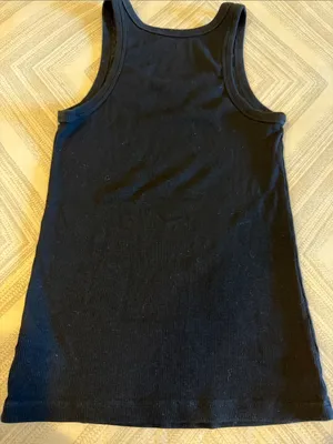 AG Adriano Goldschmied Black Ribbed Scoop Neck Tank Top Women’s Small Fitted thumbnail 5