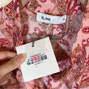 ✨ Dress Blank Printed Tiered‎ Maxi Dress Pink XS NWT NO BELT thumbnail 5