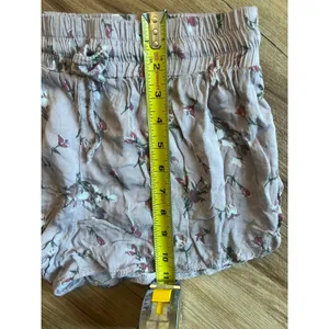 SM Don't Ask Why AE Floral Shorts Mauve Rose Print Elastic Waist Italy Lounge PJ thumbnail 6