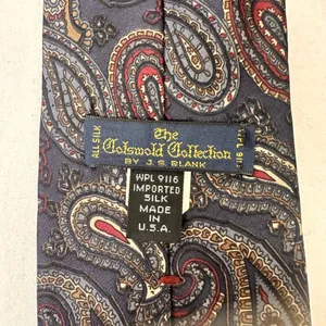 The Cotswold Collection Men’s Tie Paisley Silk Hand Made Necktie USA Made thumbnail 7