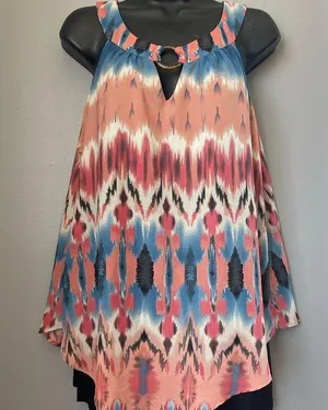 AB Studio Multicolor Sleeveless Blouse thumbnail 1