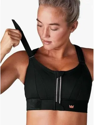 Shefit Ultimate Sports Bra Women's Size 5Luxe (5X) Black High Impact Zip Front thumbnail 1
