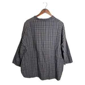 CP Shades x Free People Mixed Plaid Pinstripe Cotton Tie Front Jacket size S thumbnail 2