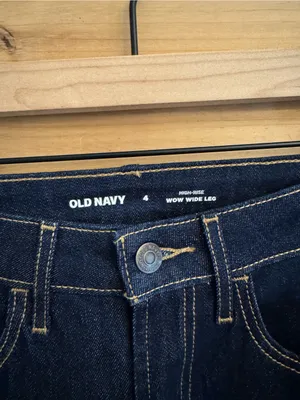 NWT Old Navy Size 4 High Rise Wow Wide Leg Denim Jeans thumbnail 7