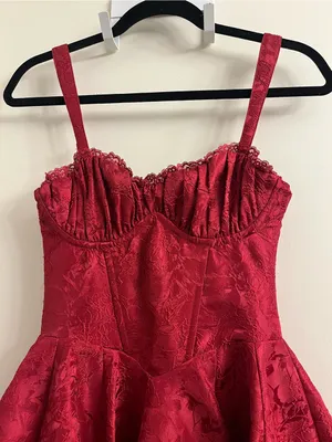 Babyboo Emelie Playsuit Mini Dress in Red Size Small thumbnail 3