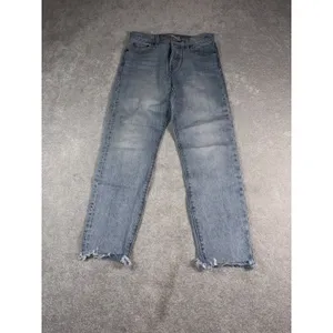 levis premium wedgie denim jeans button fly raw hem size 26 thumbnail 2