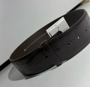 NWT H&M Women's Dark Brown Croc-Embossed Belt thumbnail 1