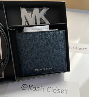 Michael Kors Mens Signature Belt & Billfold Wallet Set - Admiral/ Pale Blue thumbnail 6