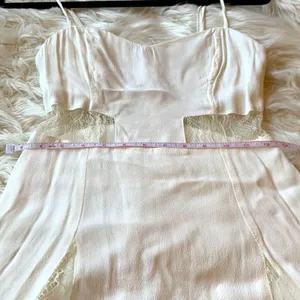 By the Lace-Sides White Lace Dress by Lush Size Small thumbnail 2