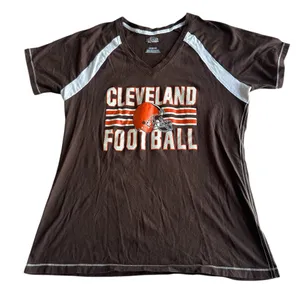 Cleveland Browns NFL Team‎ Apparel Women's V-Neck T-Shirt - Extra Large thumbnail 1