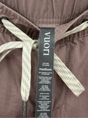Vuori Ripstop Pants Women Medium Brown Organic Cotton Hiking Drawstring VW401 thumbnail 7