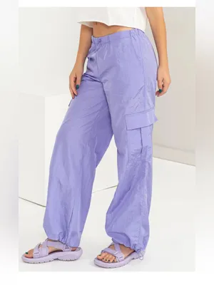 HYFVE Boutique Style Lavender Cargo Windbreaker Pants - Women thumbnail 4