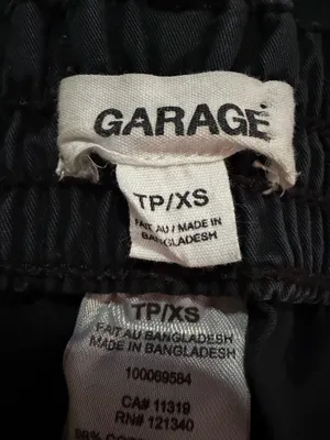 Garage Black Cargo Jogger Pants Women’s XS Elastic Waist Stretch Utility Y2K thumbnail 4