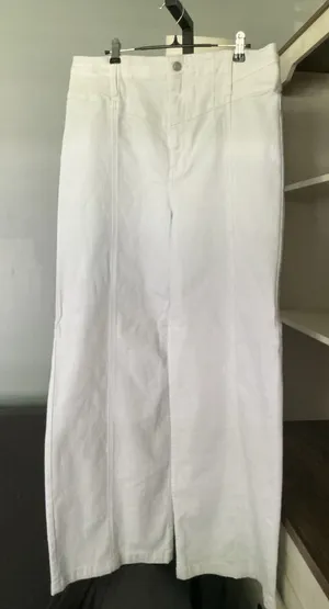 Altar'd State Womens 32 White High Rise Wide Leg Trouser Jeans NWT thumbnail 1
