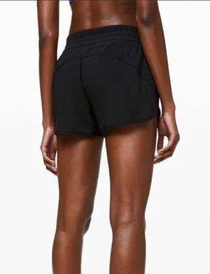 Lululemon 4 Tracker Short V *4" in Black thumbnail 3