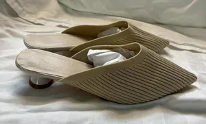 Kitten Heel Sand Summer Mule Slide Size 7 thumbnail 7