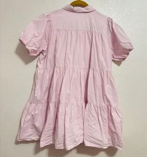 TALULAH Pink Tiered Babydoll Tunic Dress thumbnail 2