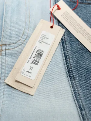 Alice + Olivia Jeans - Georgia Two-Tone Denim Maxi Skirt thumbnail 3