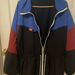 Nike Black and Blue Windbreaker with Red Accents thumbnail 3