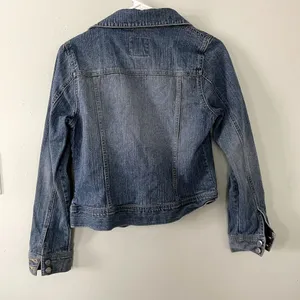 Old Navy denim jean jacket‎ comfortable fall staple pockets cotton small autumn thumbnail 7