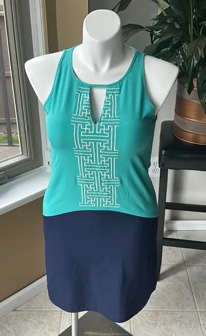 Stitch Fix‎ THML Colorblock Embroidered Shift Dress size M thumbnail 1