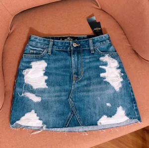 Hollister NWT Distressed Denim Skirt thumbnail 1