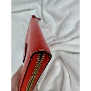 Kate Spade Wallet Womens One Size Red Leather Zip Around Credit Card Logo Clutch thumbnail 10