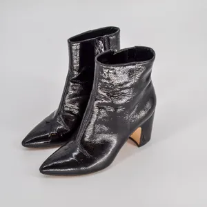 Sam Edelman Hilty 2 Patent Leather Ankle Boots Pointed Toe Block Heel Black 6.5 thumbnail 6
