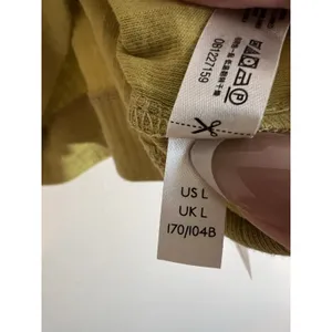INTIMATELY FREE PEOPLE Catch Up Green/ Yellow Ribbed Crop‎ Top Women’s Size L thumbnail 8