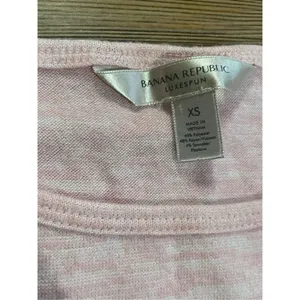 Banana Republic luxespun light Heathered‎ pink top sz XS thumbnail 3