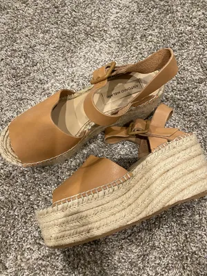 Antonio Melani Bethena leather platform strappy espadrille thumbnail 1