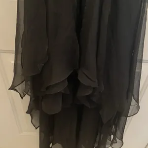 Deb Y2K Fairy Grunge Whimsigoth Asymmetrical Hi‎ Low Black Midi Dress Sparkle S thumbnail 6