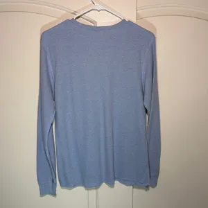 Vintage Cherokee Long Sleeve‎ Top Knit Thermal Shirt Comfy Casual Blue L thumbnail 3